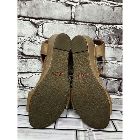 Taos Festival Brown Leather Cork Wedge Ankle Strap Sandals Women Sz 37EU/6.5M US - Picture 15 of 16